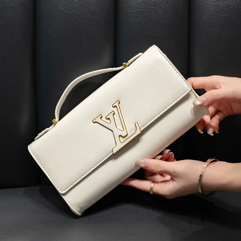 奢華質感皮革手提包