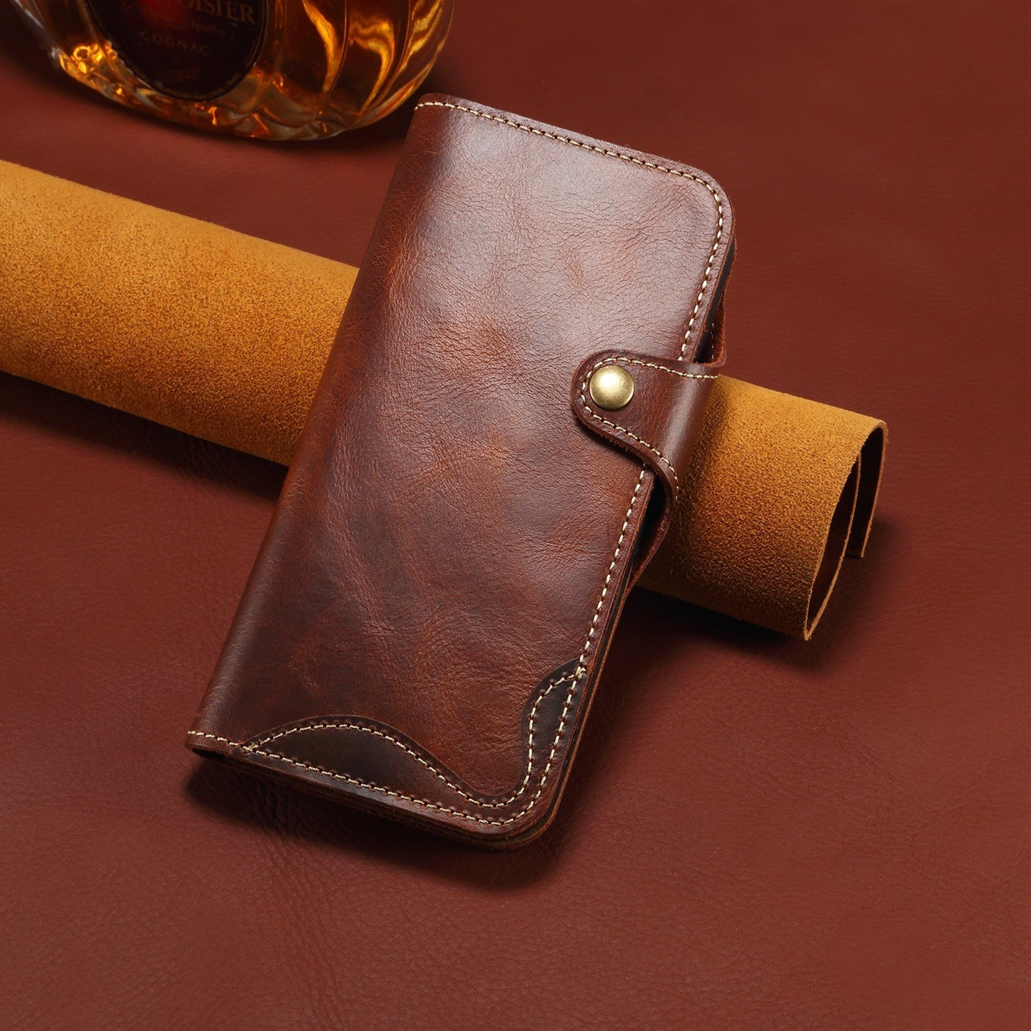Eredeti bőr flip tok iPhone-hoz
