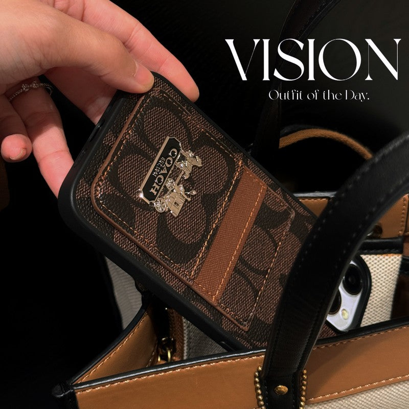 Coa 카드백 가죽 아이폰 케이스