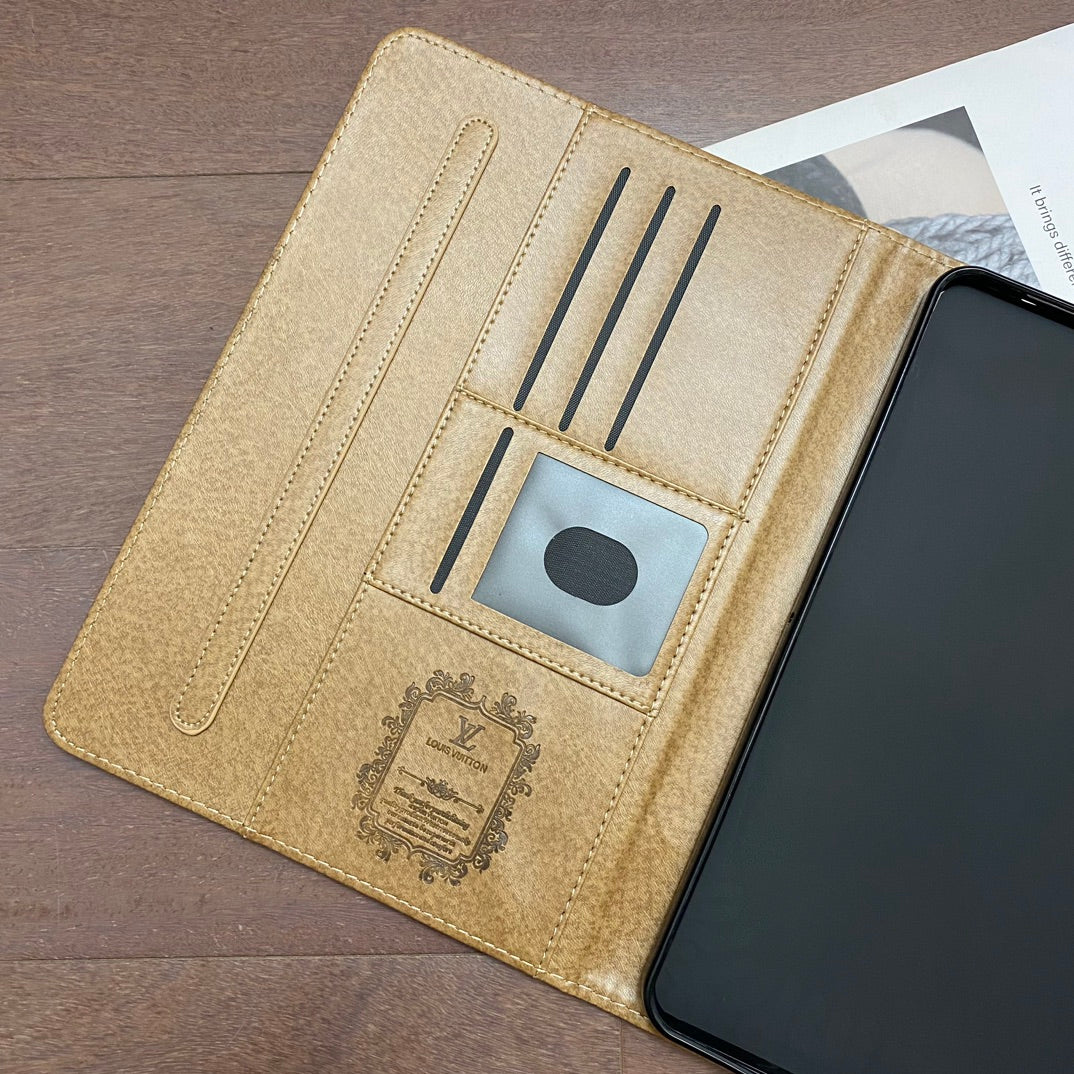 Elegáns Monogram Canvas Flip Cover Apple iPad védő bőr tok