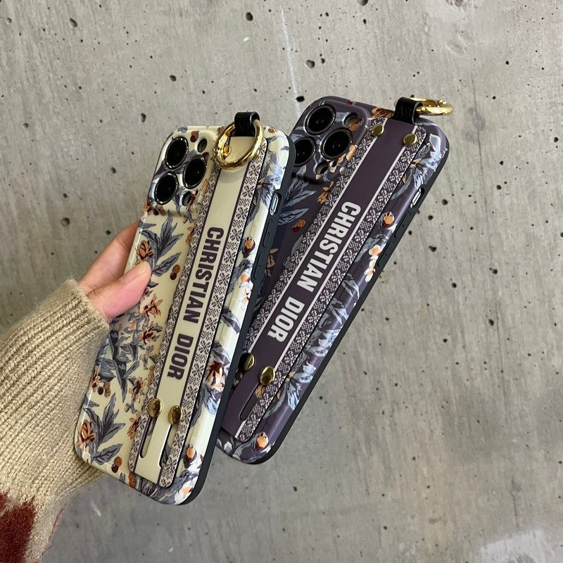 CD Lila & Vitt iPhone-skal med armband