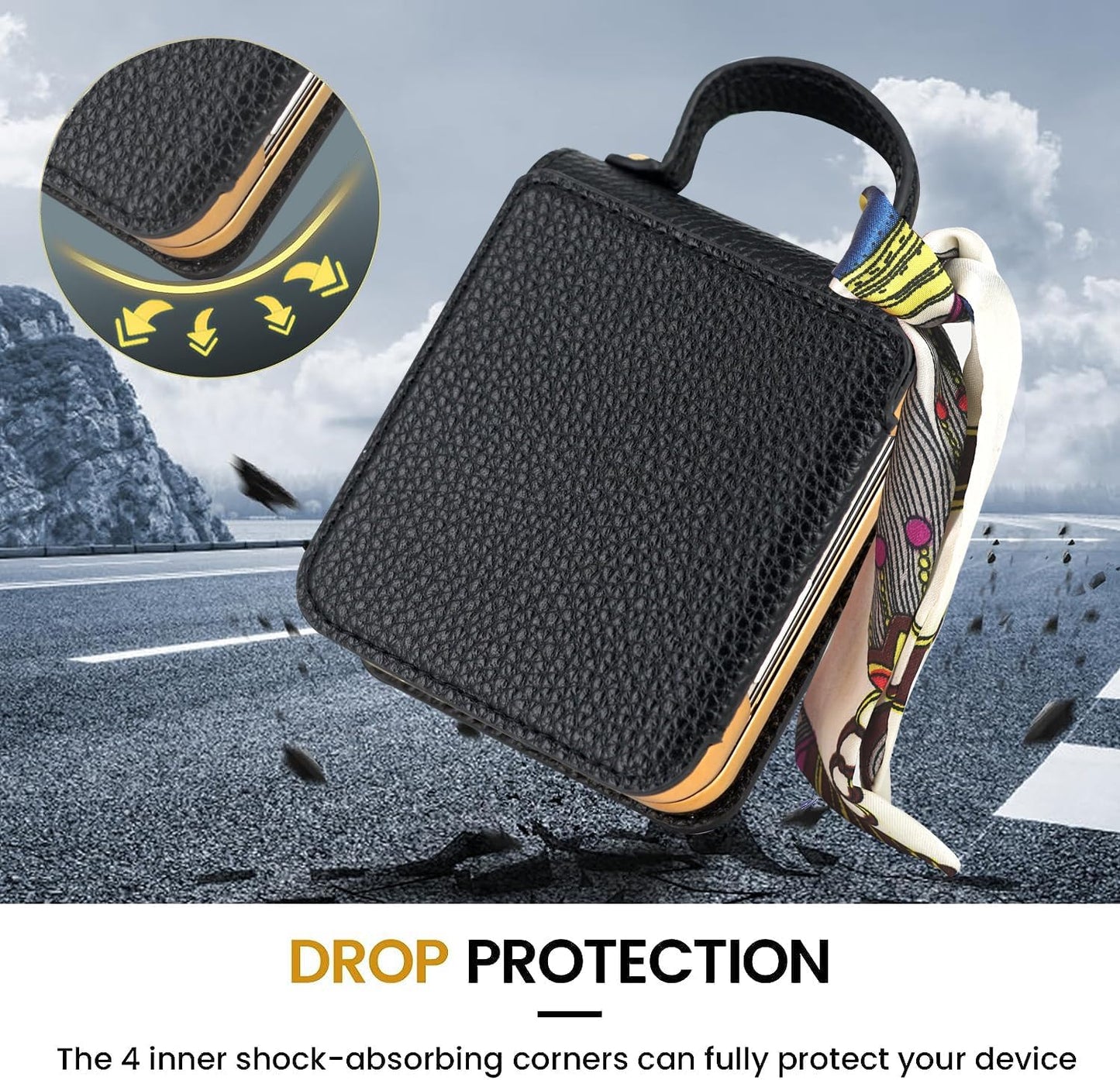 Samsung luxus bőr Galaxy Z Flip 5/4 tok