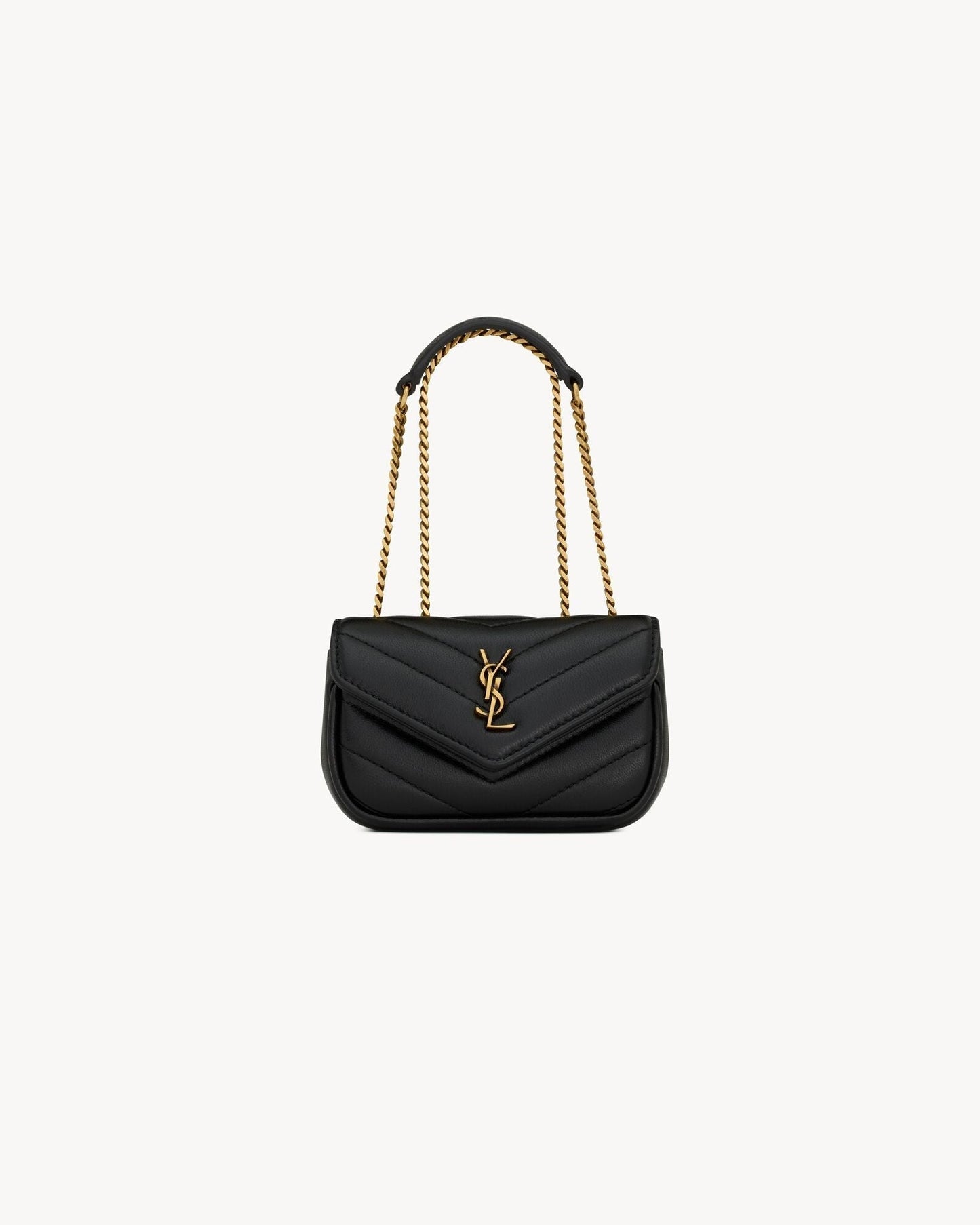 L-Y Cartera de cuero con mini cadena ajustable