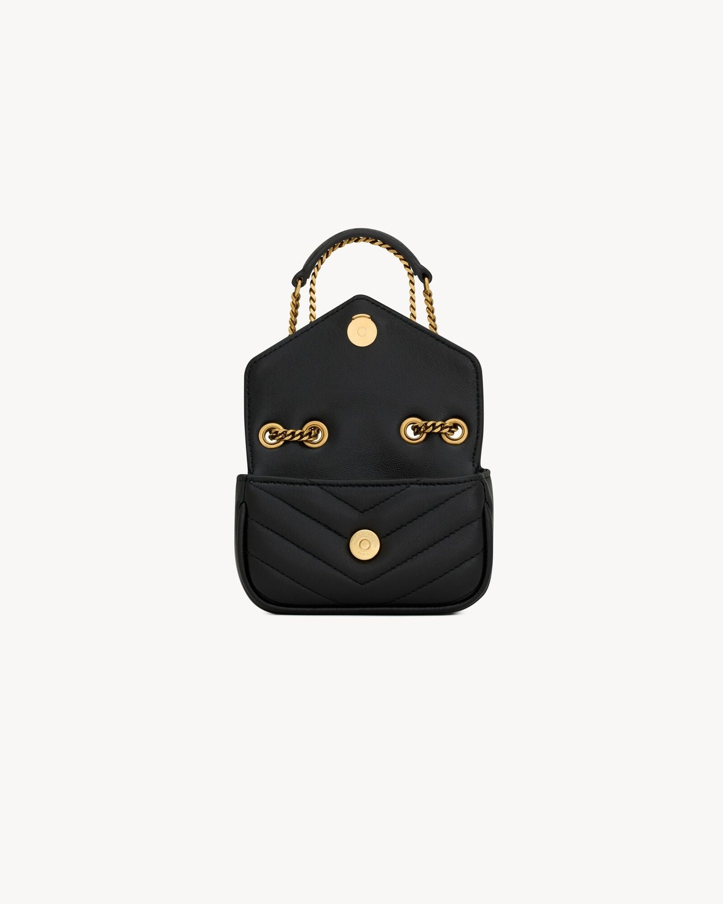 L-Y Cartera de cuero con mini cadena ajustable