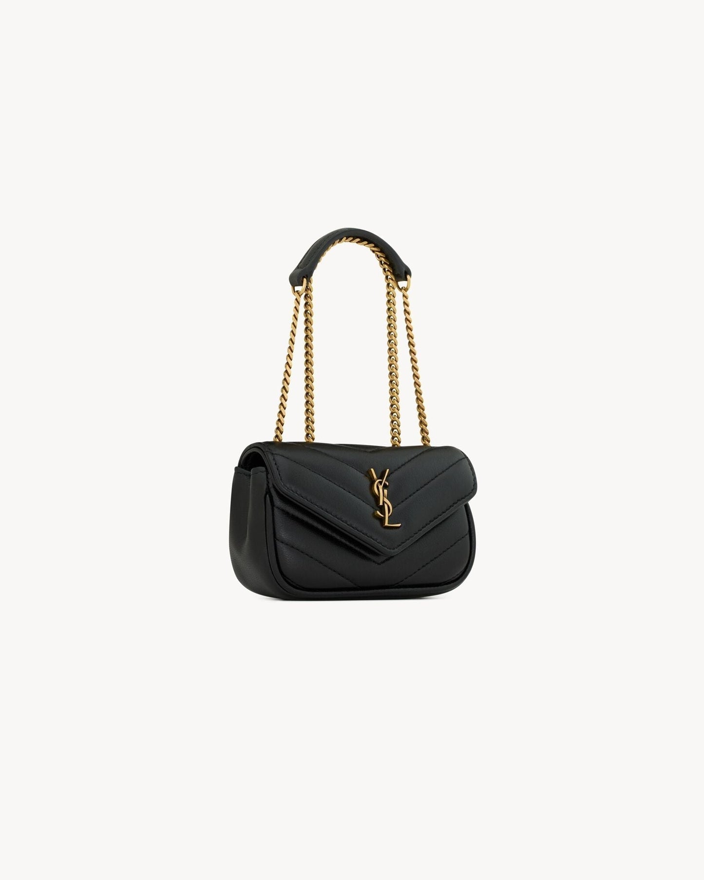 L-Y Cartera de cuero con mini cadena ajustable
