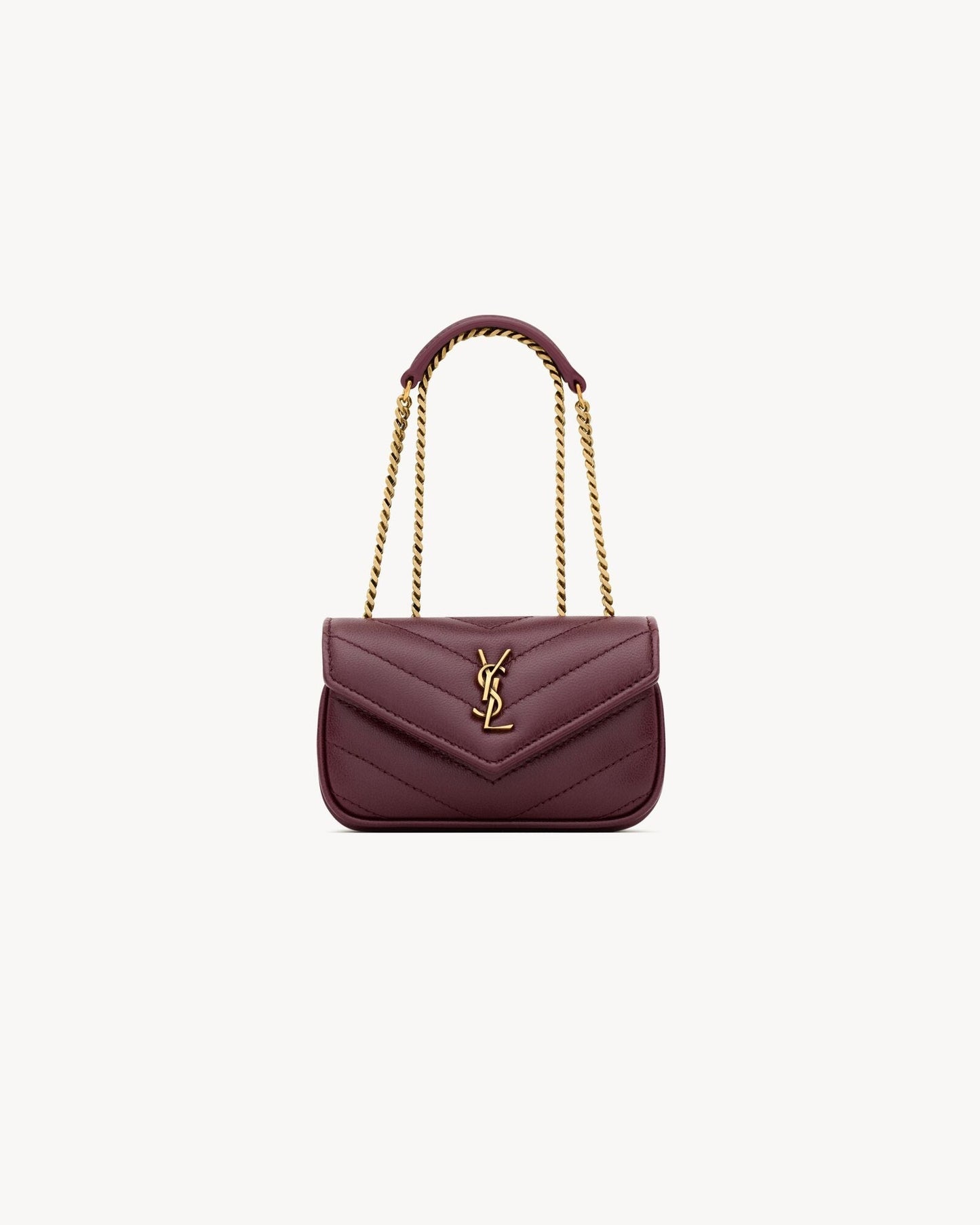 L-Y Cartera de cuero con mini cadena ajustable