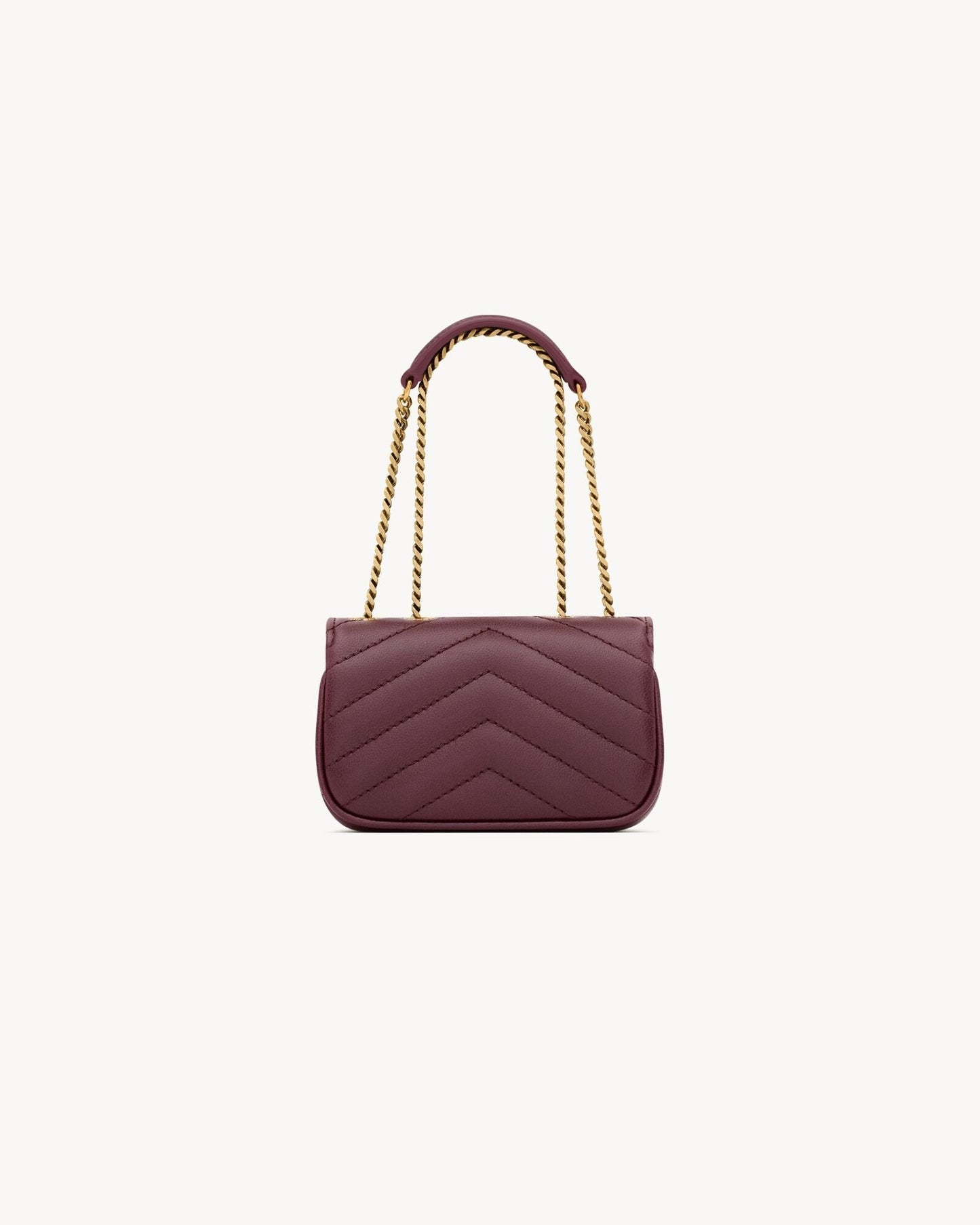 L-Y Cartera de cuero con mini cadena ajustable