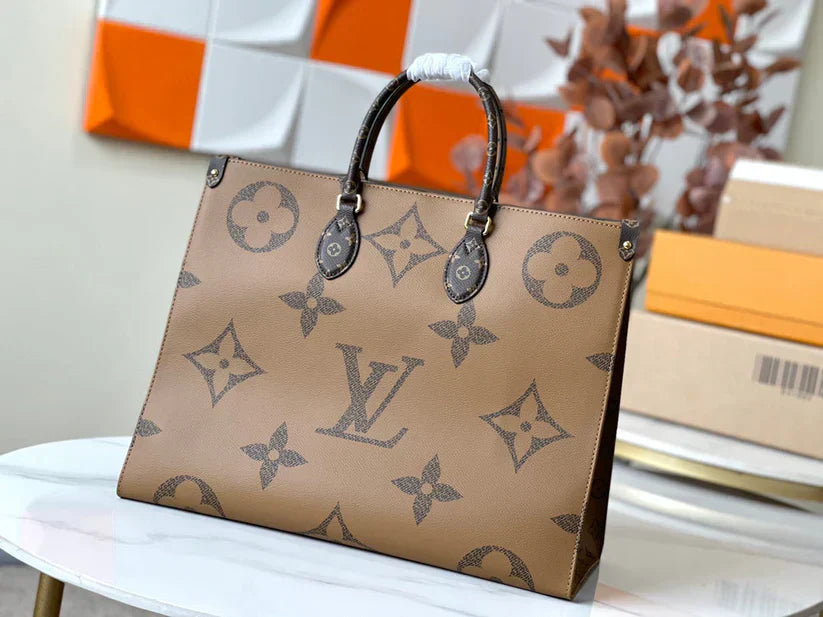 Luxe Monogram Nahkainen Kangaslaukku Käsilaukku