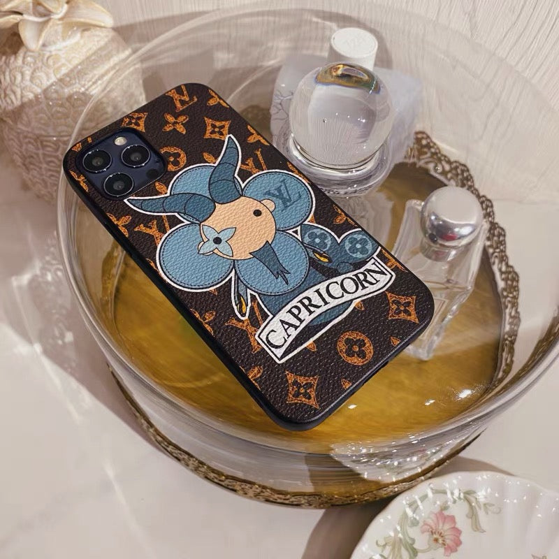Capa para iPhone pintada com amor de Capricórnio feita sob medida