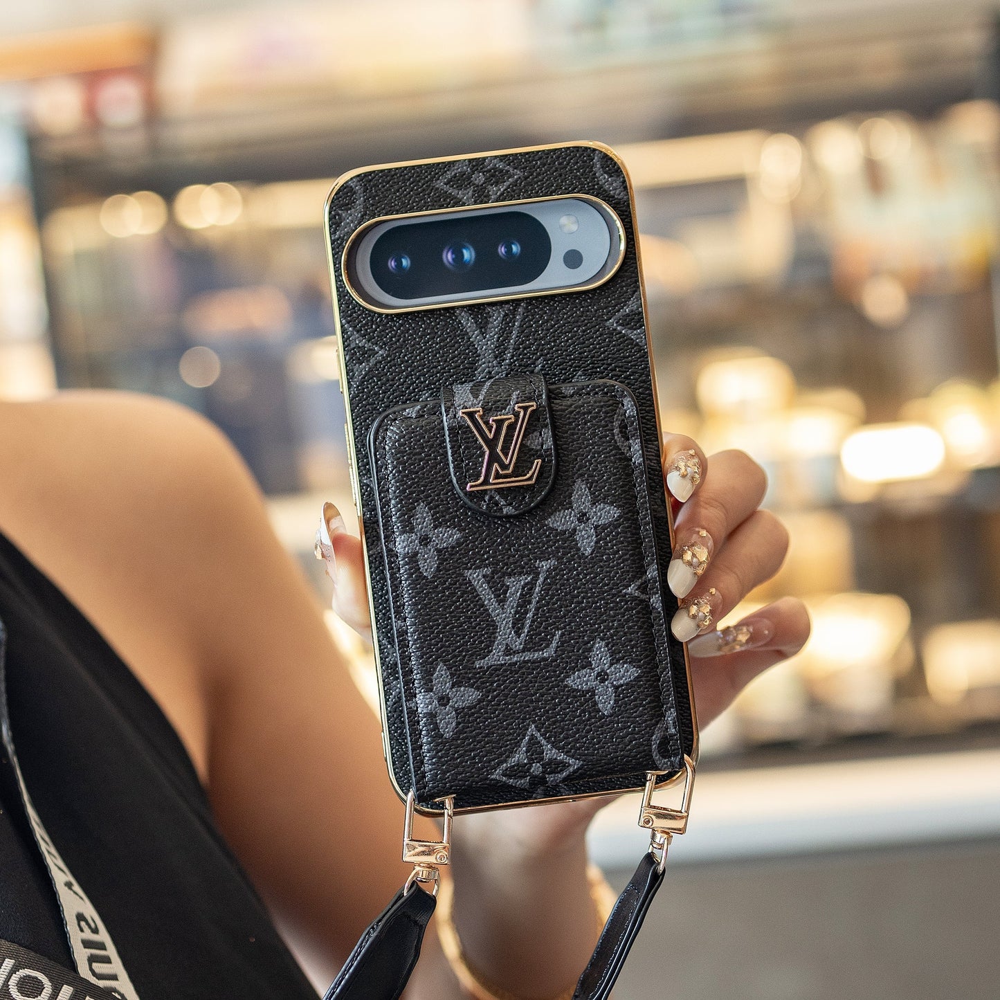 Luxe sleutelkoord Google Pixel telefoonhoesje