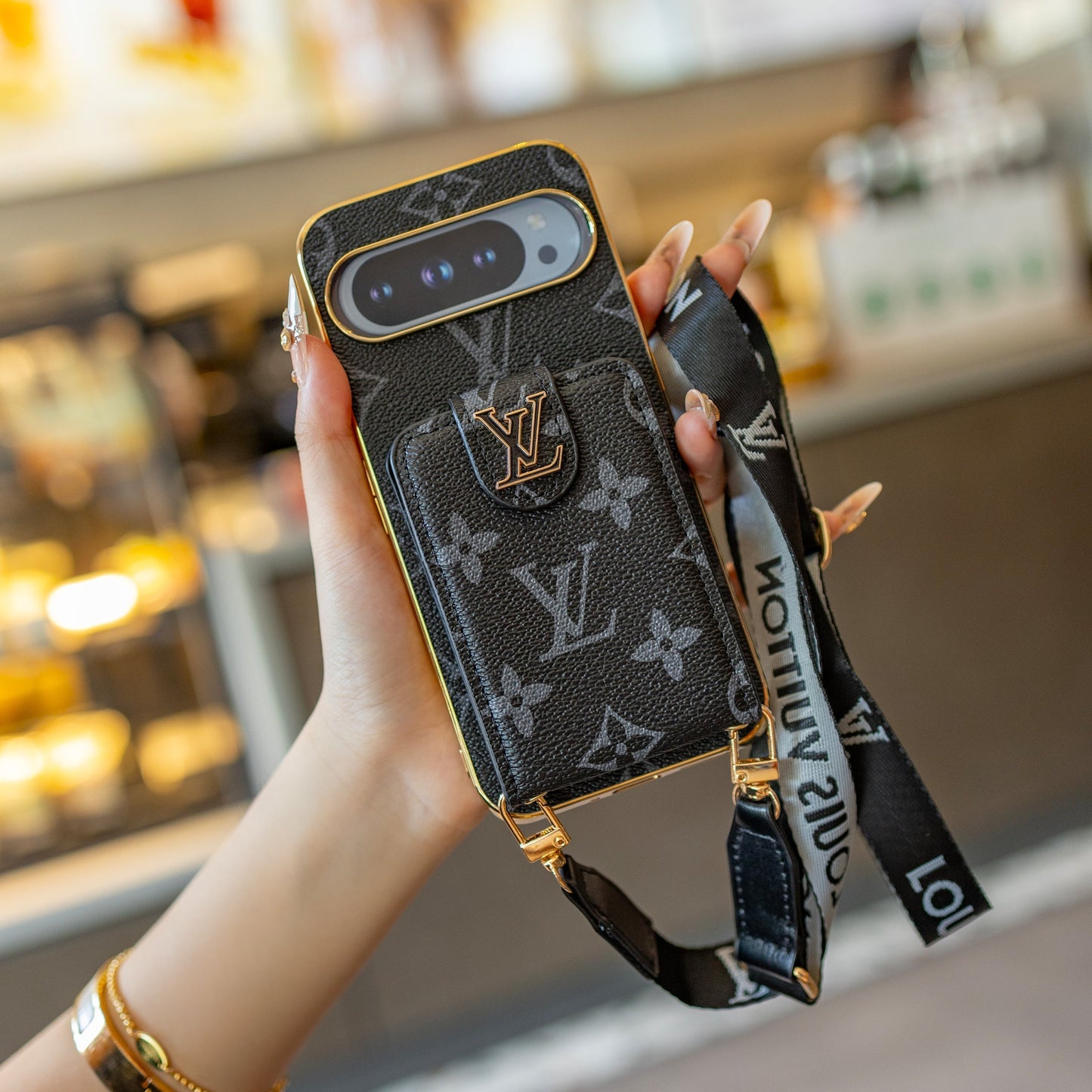 Luxe sleutelkoord Google Pixel telefoonhoesje