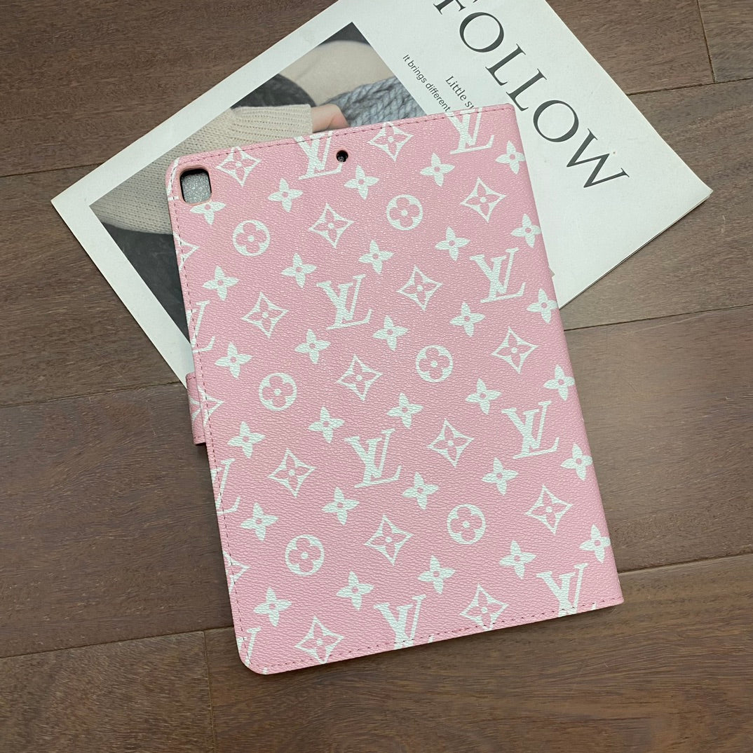 Elegáns Monogram Canvas Flip Cover Apple iPad védő bőr tok
