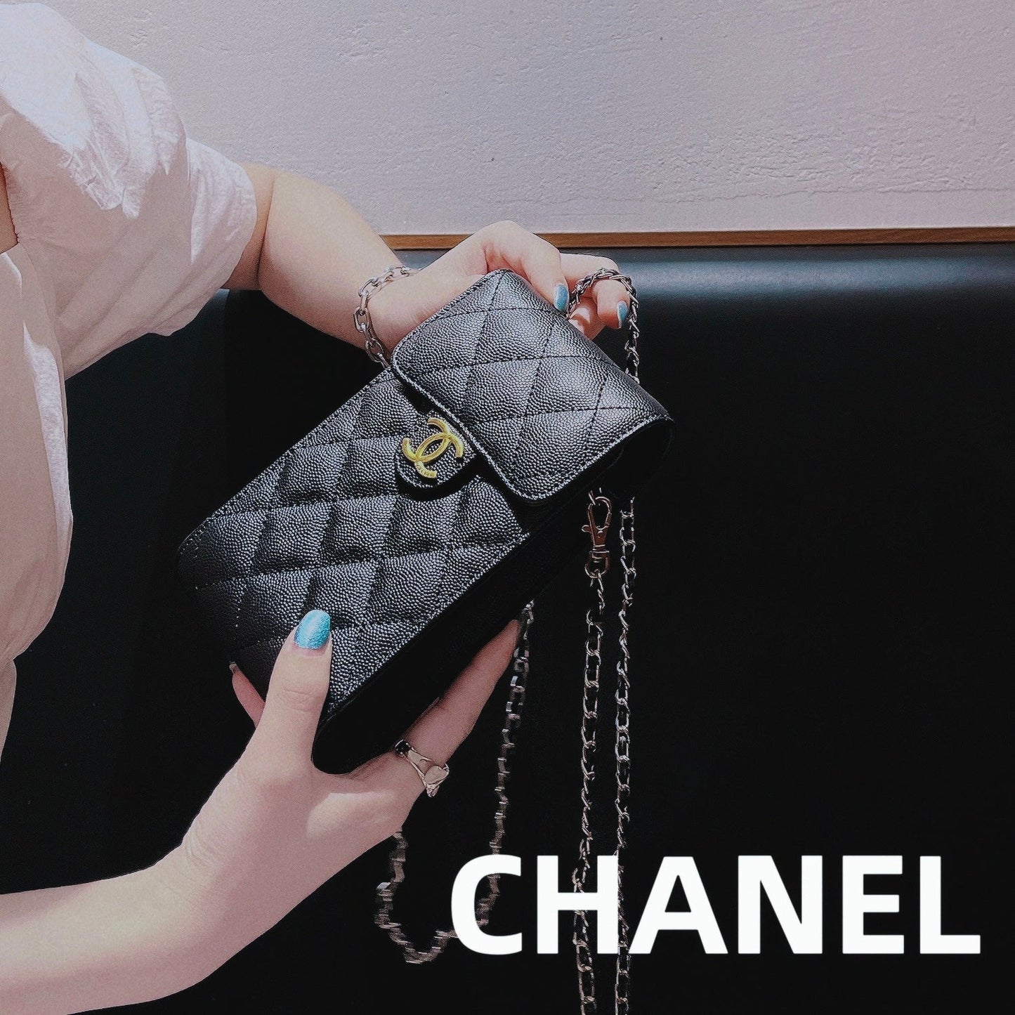 斜挎皮革手機包