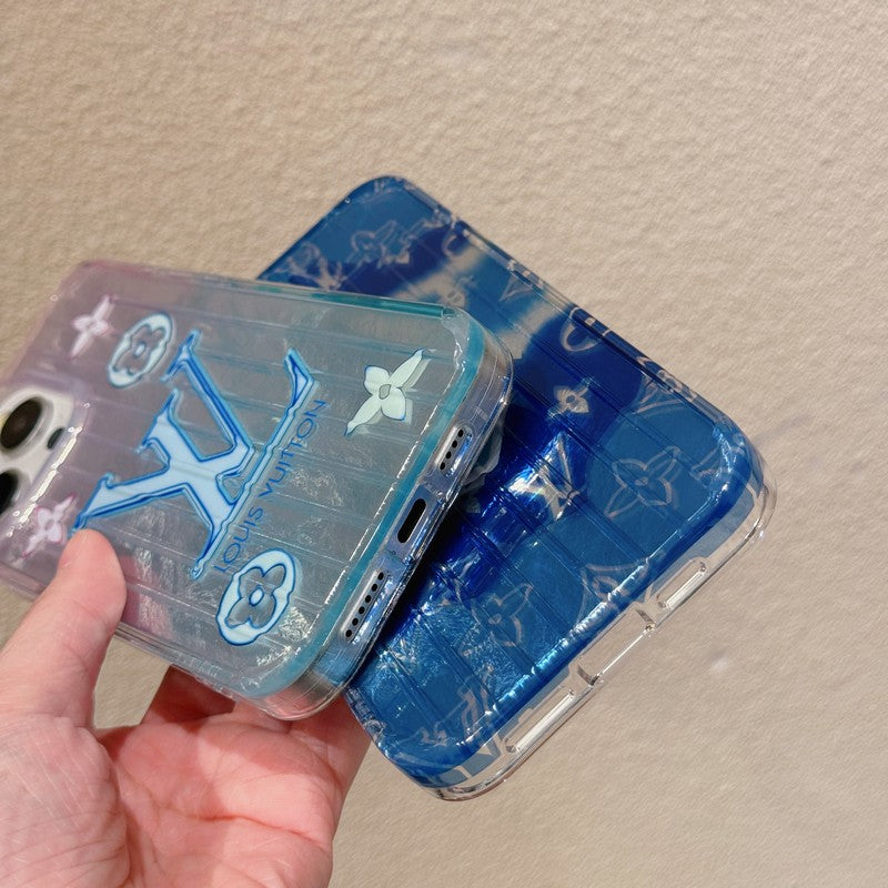 Lou Pink & Coque bleue pour iPhone