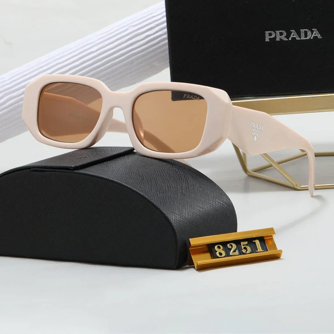 Wielokątne okulary przeciwsłoneczne unisex w stylu retro 8251