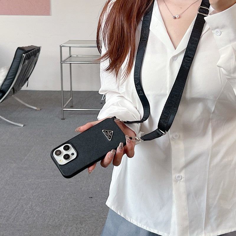 حافظة iPhone جلدية من Pra Crossbody