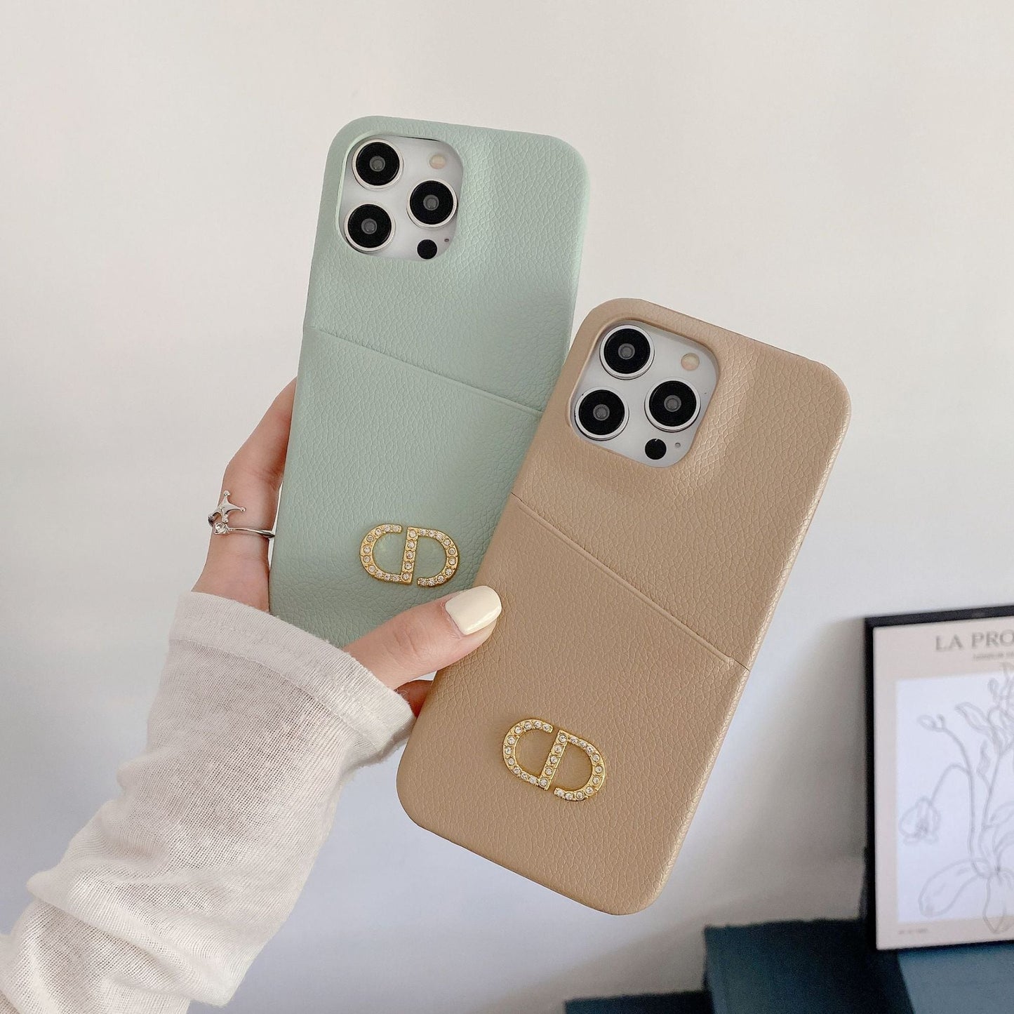 Funda de cuero para iPhone CD