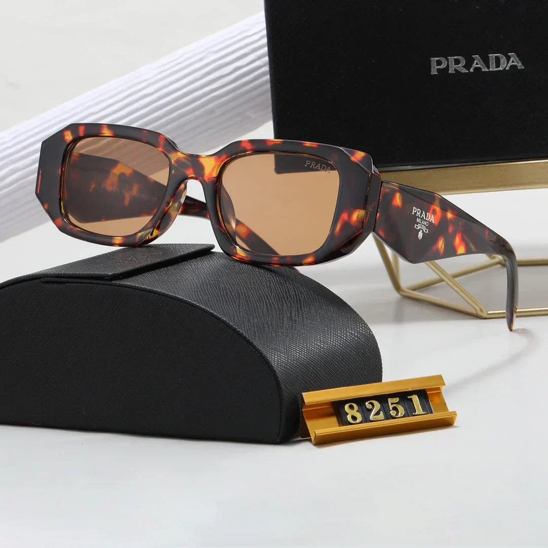 Wielokątne okulary przeciwsłoneczne unisex w stylu retro 8251