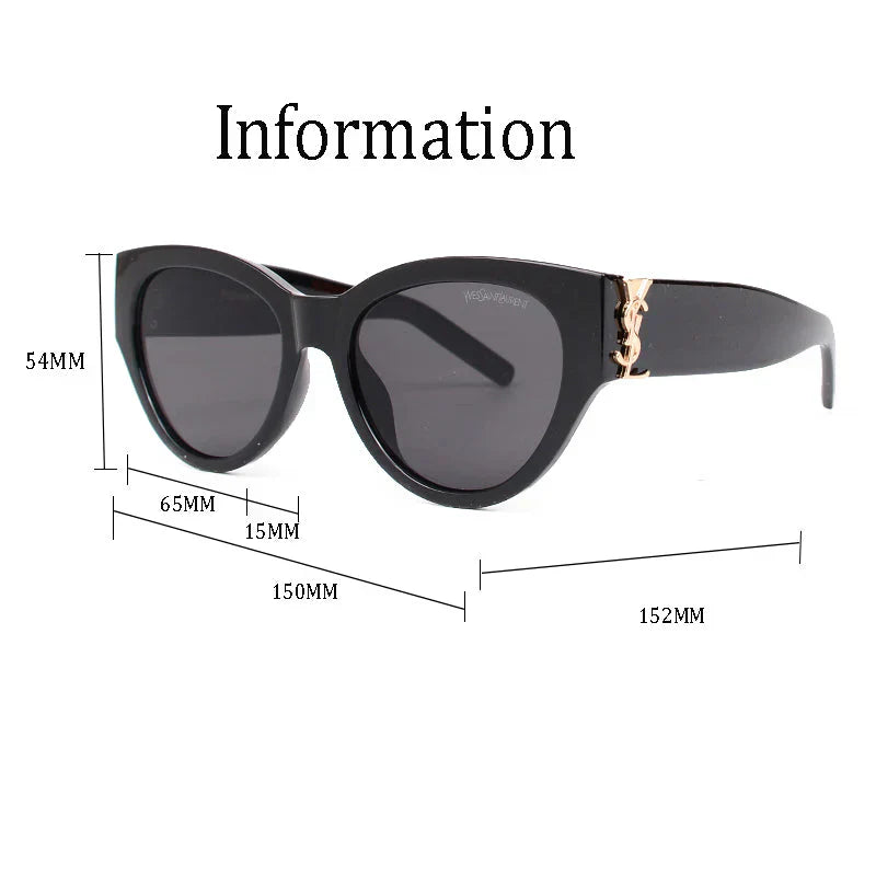 Luxe zonnebril met groot frame Y-019