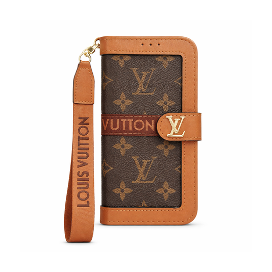 حافظة iPhone فاخرة ذات نمط فاخر مع حامل البطاقة وحزام