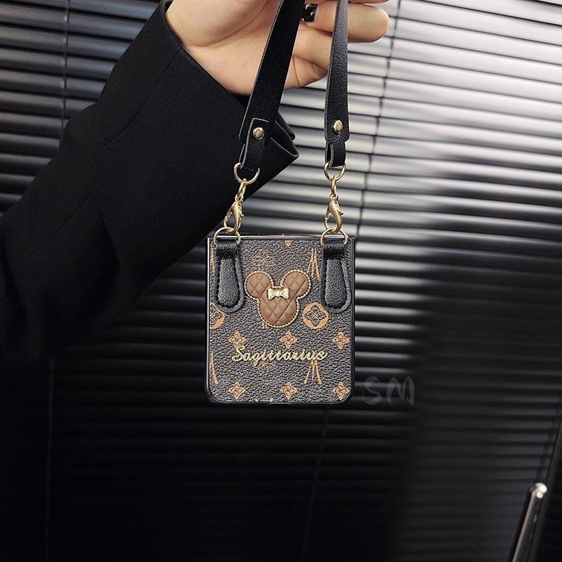 Роскошный кожаный чехол-книжка Samsung Galaxy Z Flip 5/4/3