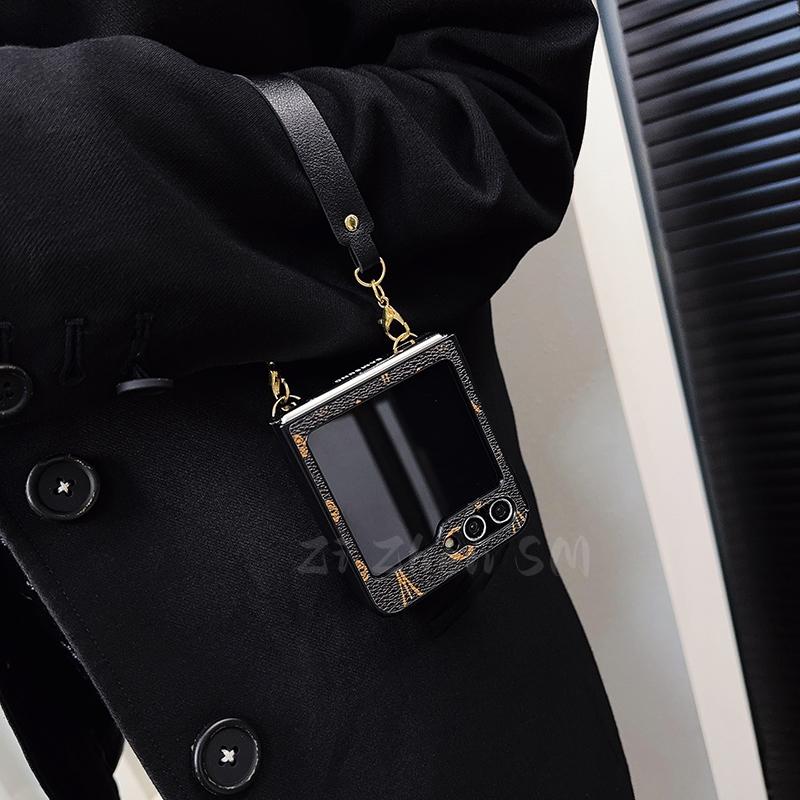 Роскошный кожаный чехол-книжка Samsung Galaxy Z Flip 5/4/3