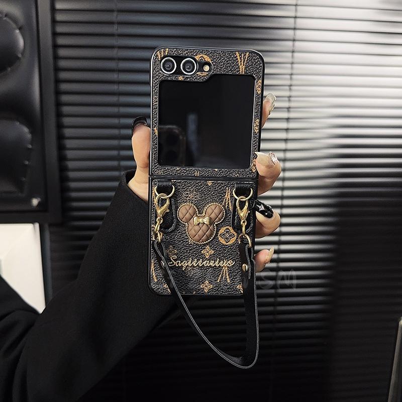 Роскошный кожаный чехол-книжка Samsung Galaxy Z Flip 5/4/3