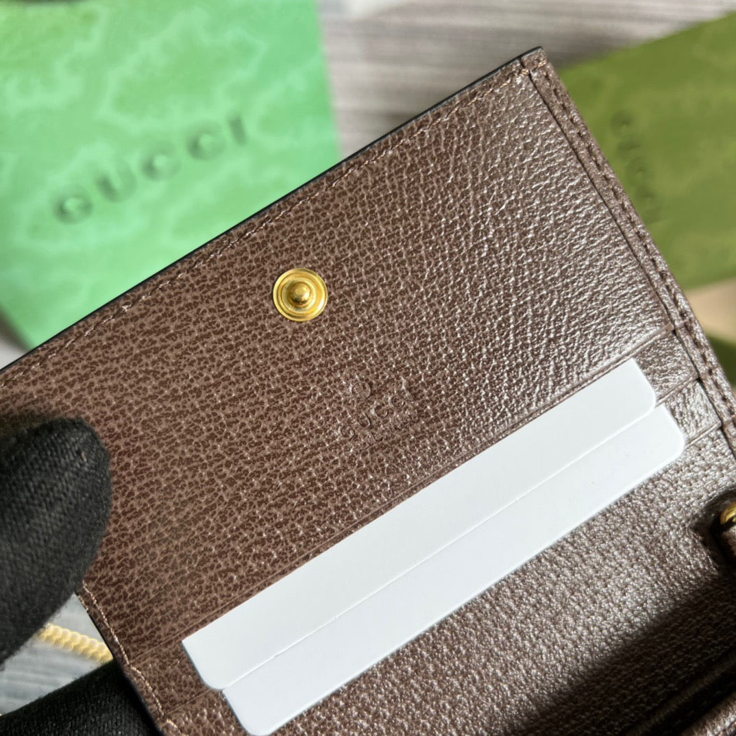 Ophidia GG 卡包錢包 Supreme 帆布米色女式‎ 4.3 英寸/11 厘米 523155 96IWG 8745