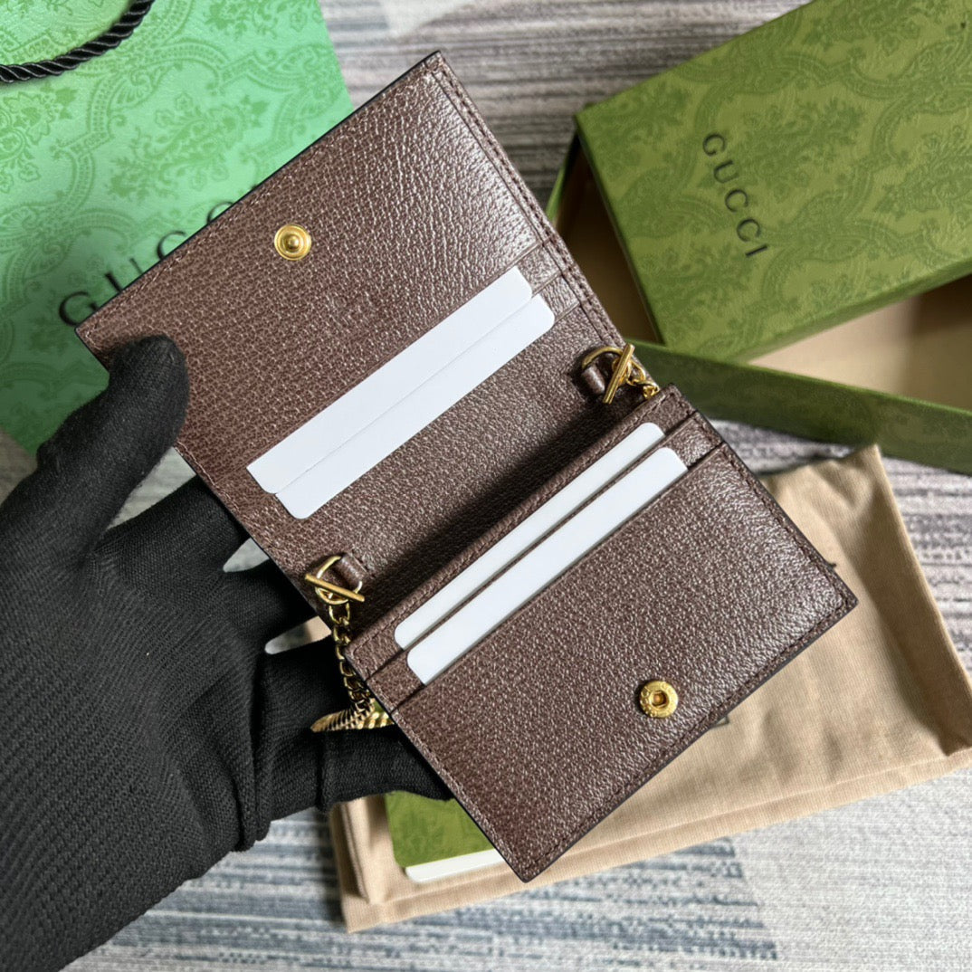 Ophidia GG 卡包錢包 Supreme 帆布米色女式‎ 4.3 英寸/11 厘米 523155 96IWG 8745