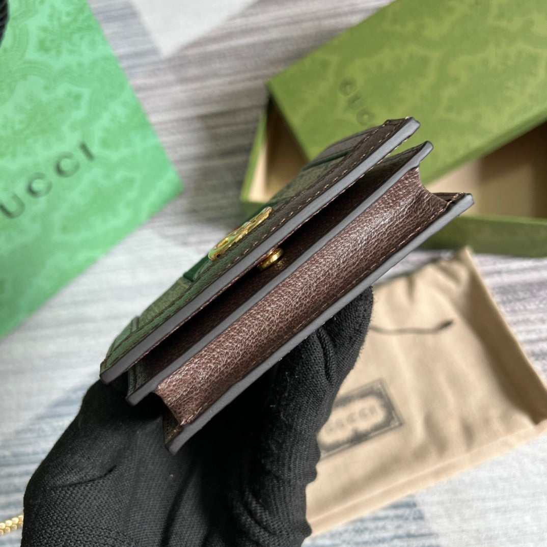 Ophidia GG 卡包錢包 Supreme 帆布米色女式‎ 4.3 英寸/11 厘米 523155 96IWG 8745