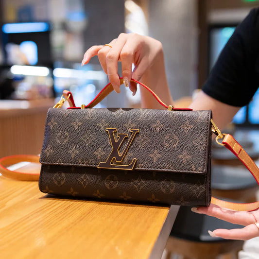 奢華質感皮革手提包