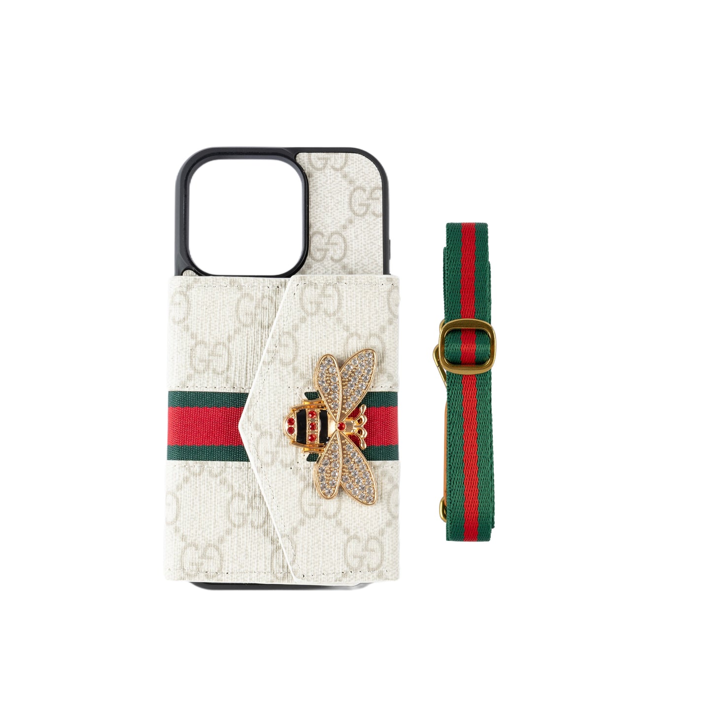 GG Advanced Crossbody iPhone -kotelo korttitaskulla & Olkahihna