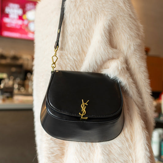 Luxe Noir & Gilt justerbar kjedeveske