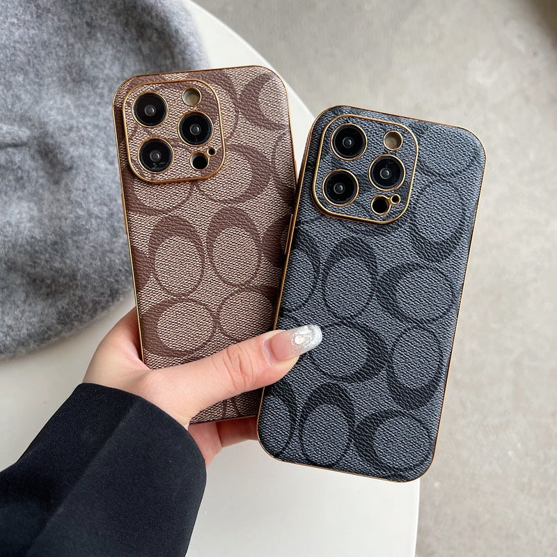 Valmentaja iPhone-kotelo, nahkainen vaalea kulmakarva -QBK240513