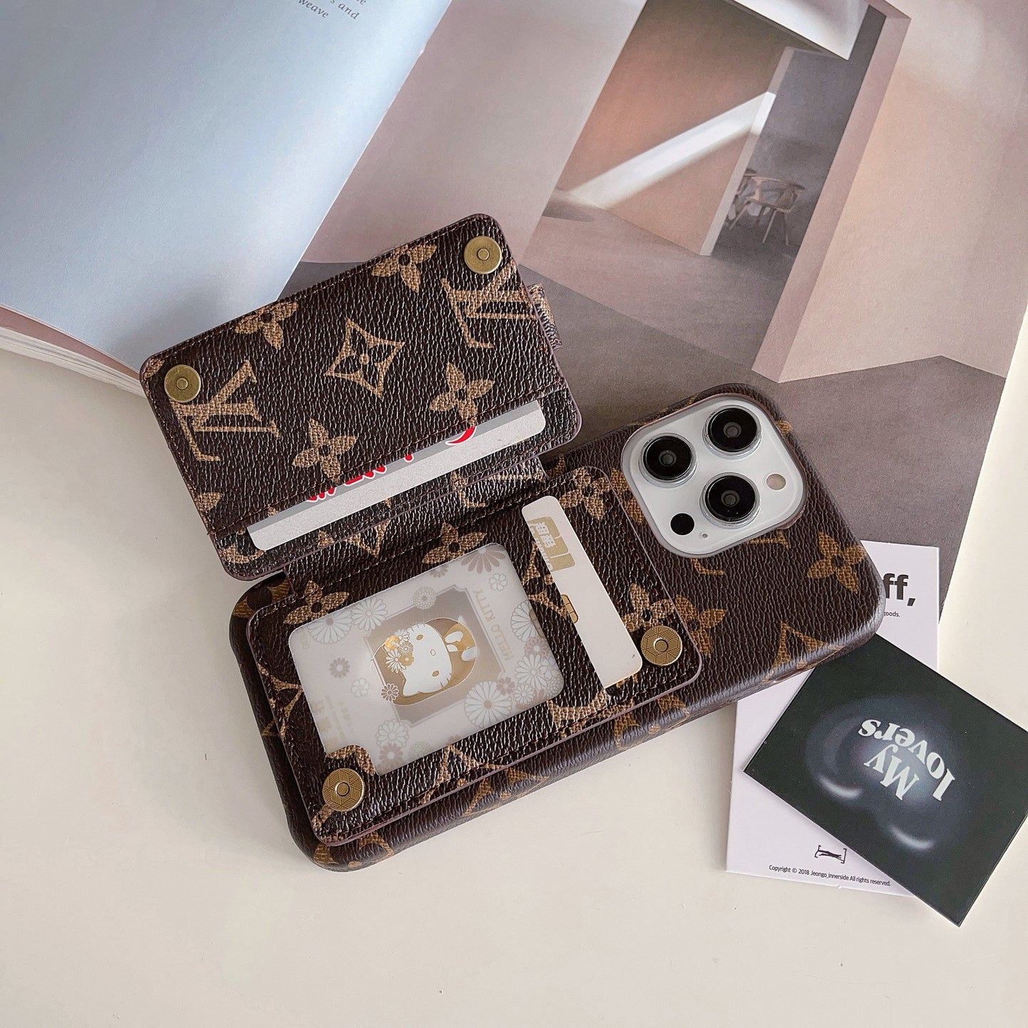 Lou kaarthouder iPhone-hoesje