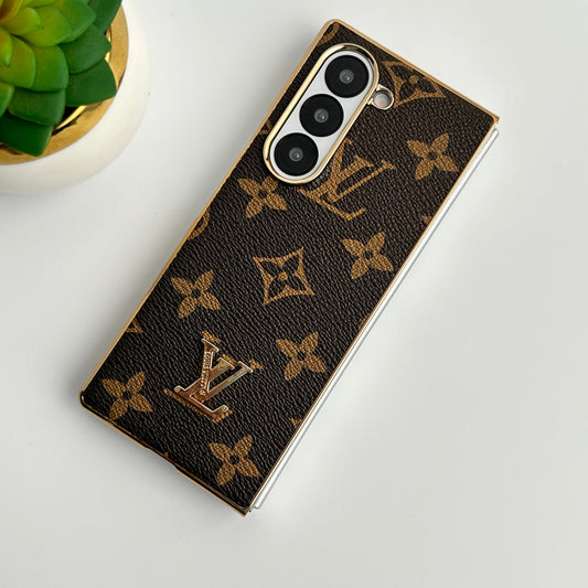 三星 Galaxy Z Fold 6 豪華鍍金皮革保護殼