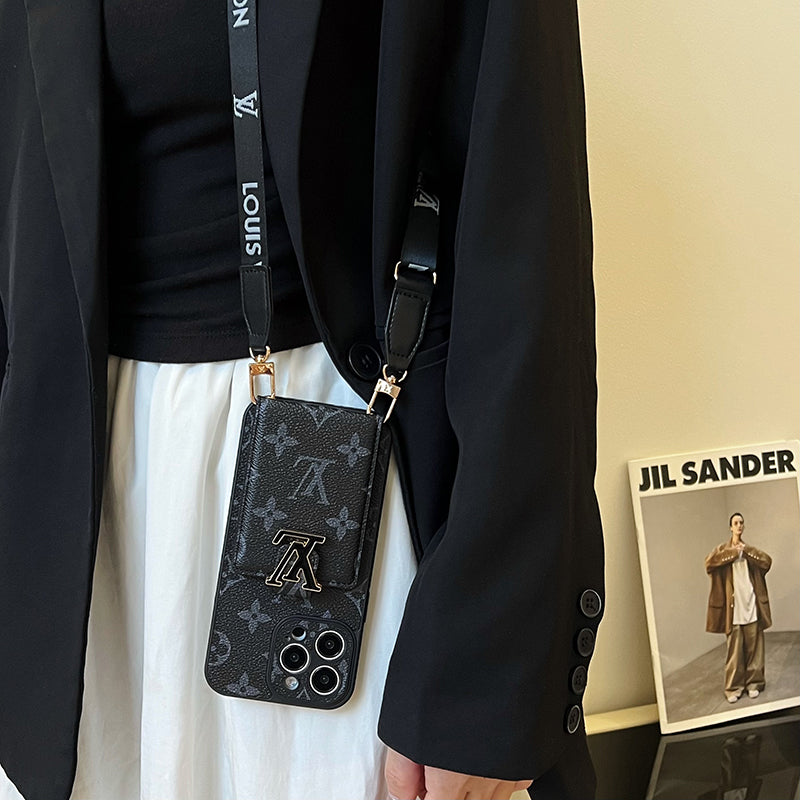 Lou Card Bag Chain Svart iPhonefodral