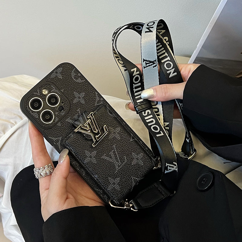 Lou Card Bag Chain Svart iPhonefodral