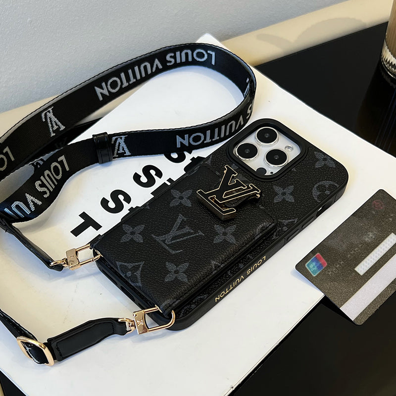 Lou Card Bag Chain Svart iPhonefodral