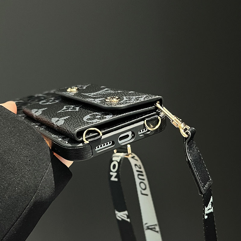 Lou Card Bag Chain Svart iPhonefodral