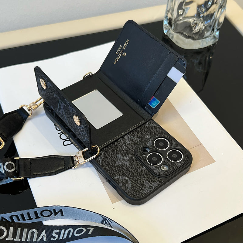 Lou Card Bag Chain Svart iPhonefodral