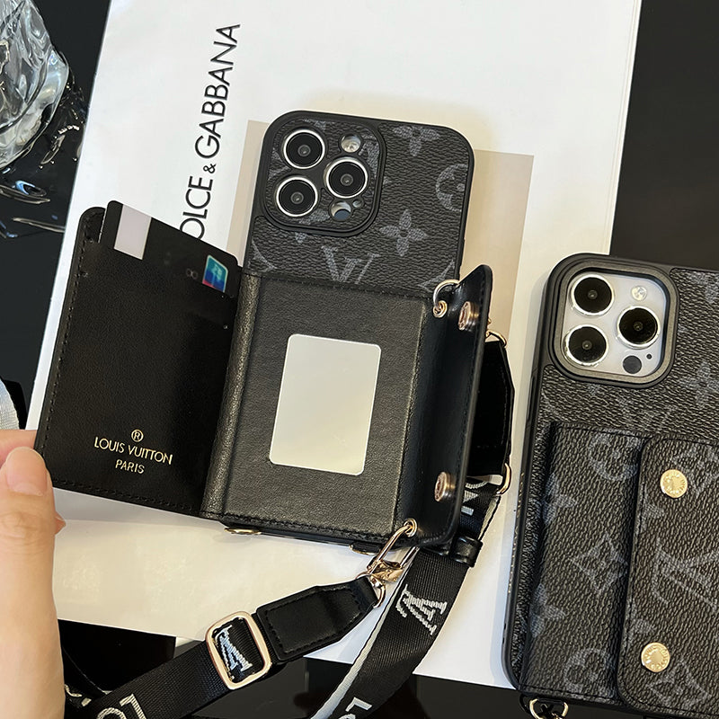 Lou Card Bag Chain Svart iPhonefodral