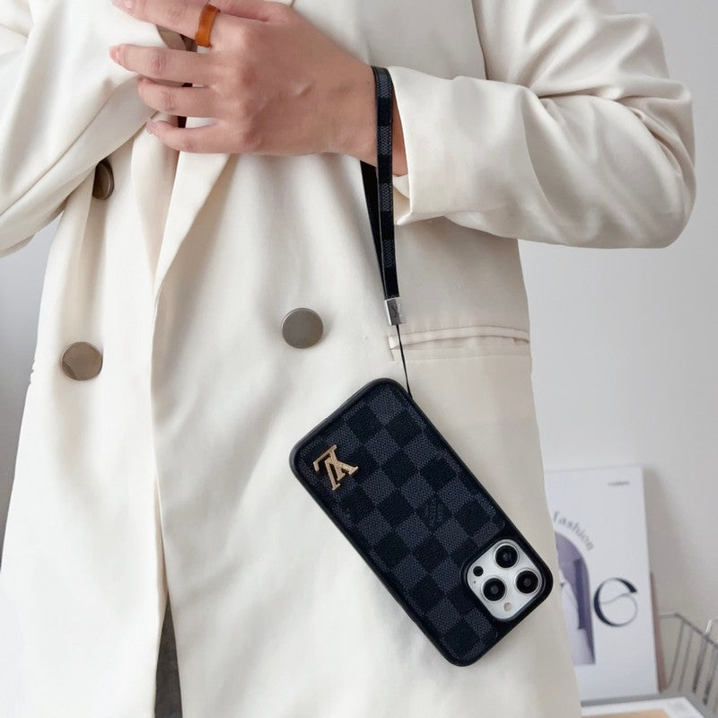 Lou Black & Vitt iPhone-skal med handkedja