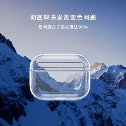 Transparent AirPods Case with Metal Hook