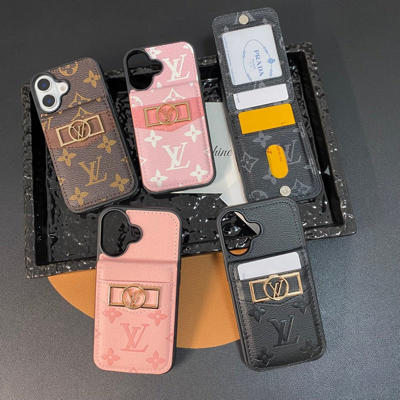 Lou Card Bag Guld Logo iPhone Case