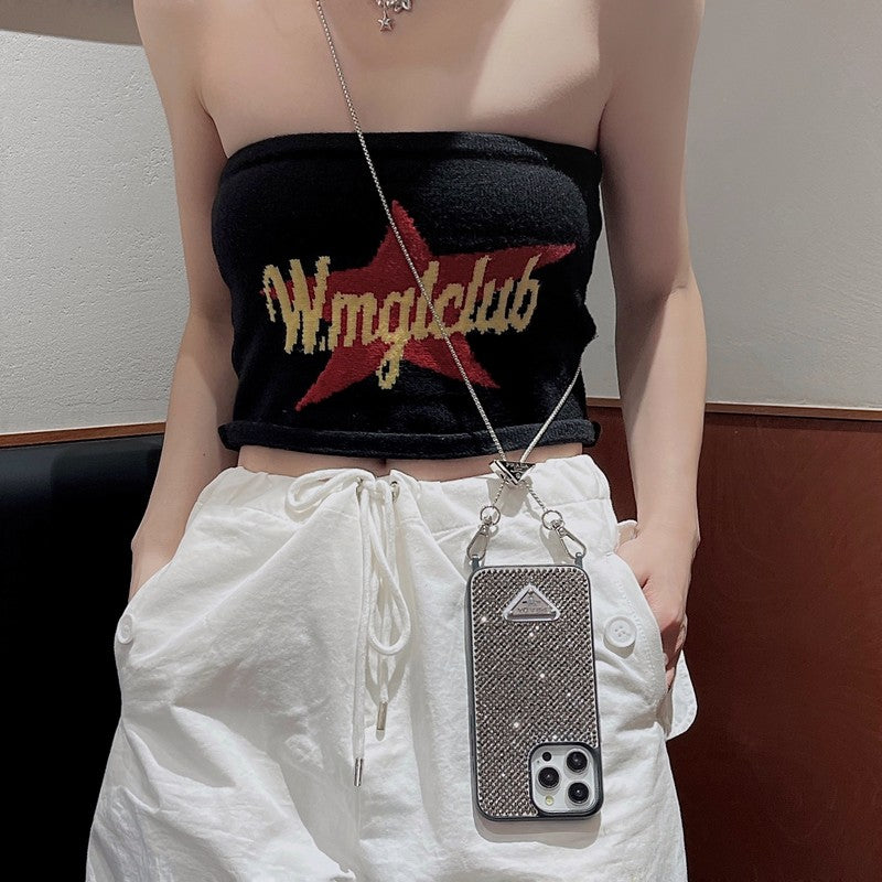 Custodia per iPhone in cristallo Pra a tracolla