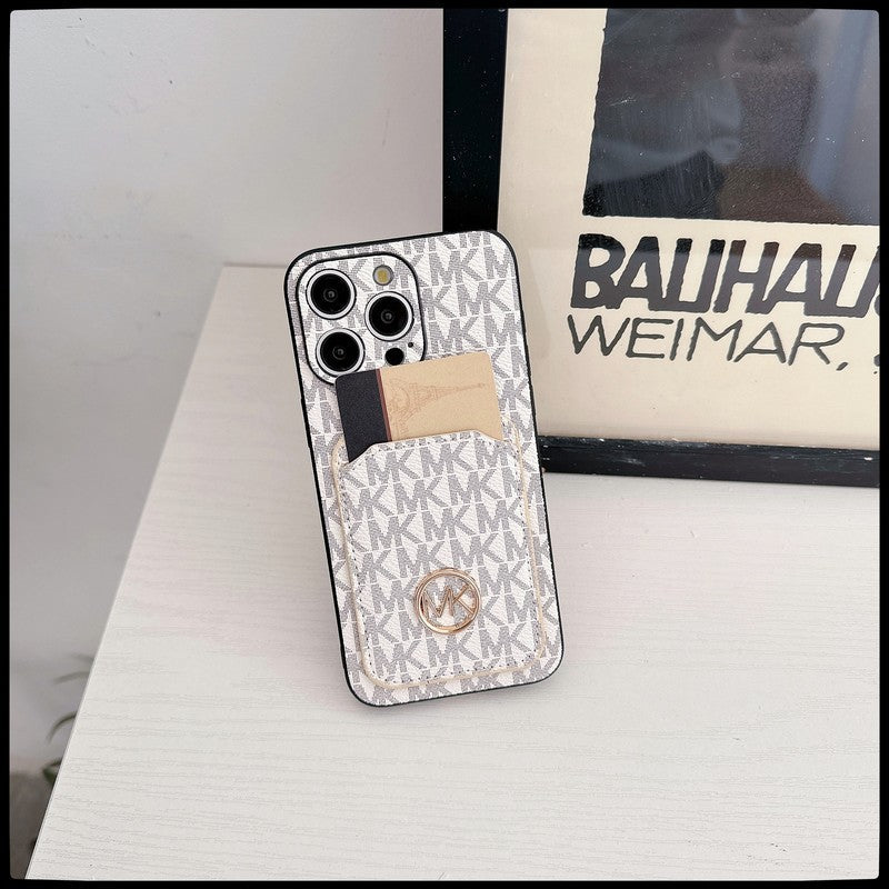 Sac à cartes MK Logo doré Coque et skin iPhone