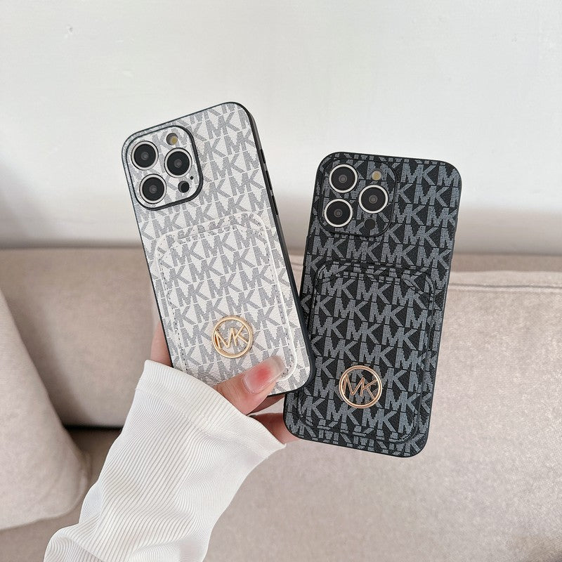 Sac à cartes MK Logo doré Coque et skin iPhone