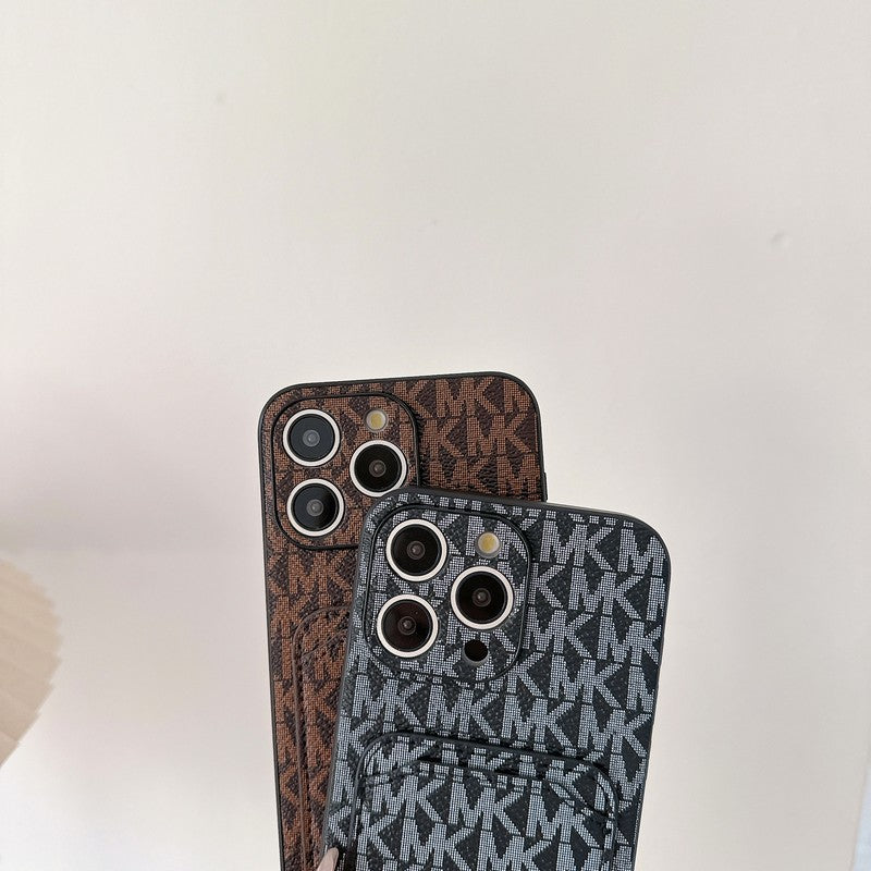 Sac à cartes MK Logo doré Coque et skin iPhone
