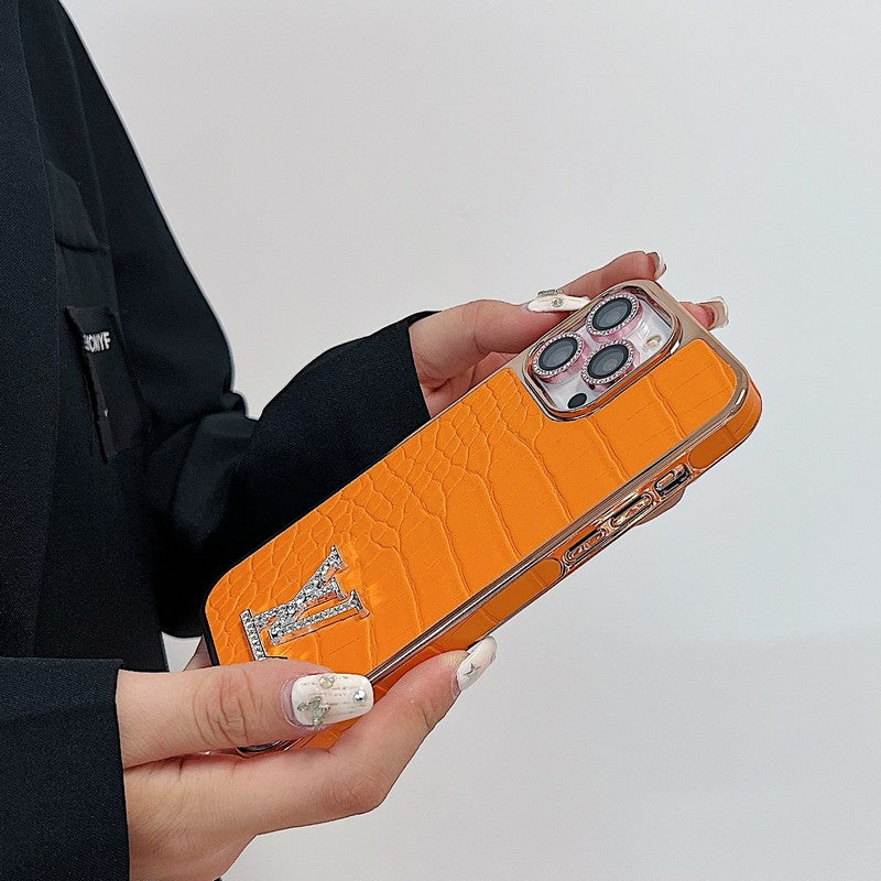 Pouzdro na iPhone Lou Diamond Logo Rose Gold